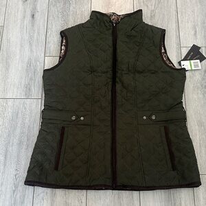 Weatherproof Dark Green Quilted Women's Vest